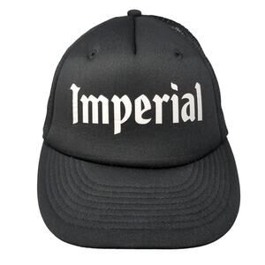Imperial Snapback Trucker Hat Black OS Mesh Back Branding Costa Rica Tuanis